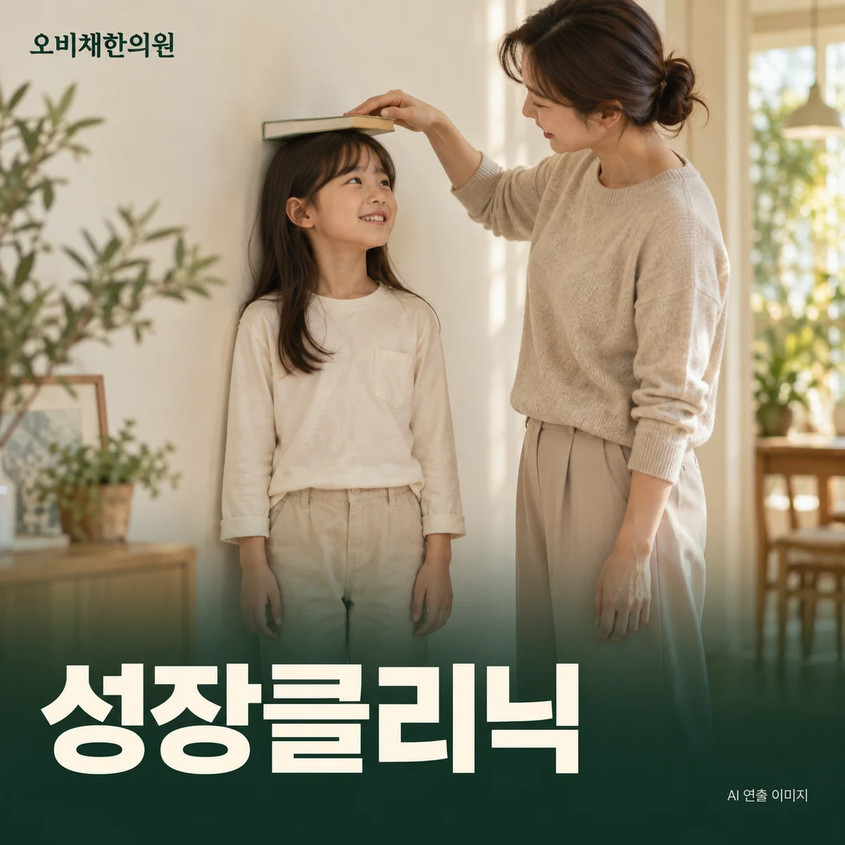 성장클리닉 진료 안내 · AI 연출 이미지