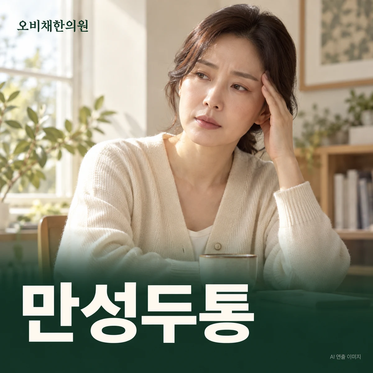 만성두통 진료 안내 · AI 연출 이미지