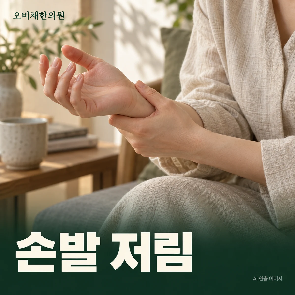 저림 진료 안내 · AI 연출 이미지